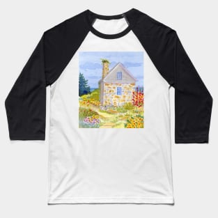 Old Parson&#39;s Cottage on Star Island at the Isle of Shoals Baseball T-Shirt